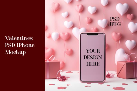 Download Valentine Smartphone Mockup, PSD IPhone - Premium Resources