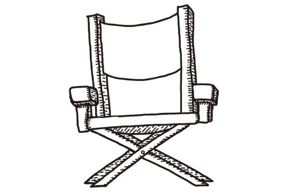 Download Coloring Film Director Chair - Film Collection