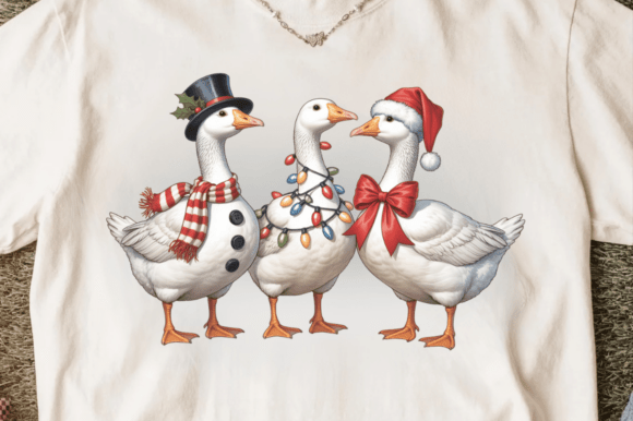 Download Vintage Christmas Cute Goose Png Clipart - Cute goose png Collection