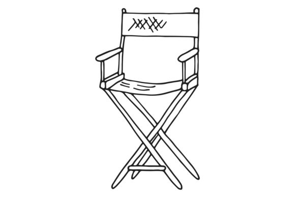 Download Cinema Director Chair Sketch. Film Seat - Film Collection