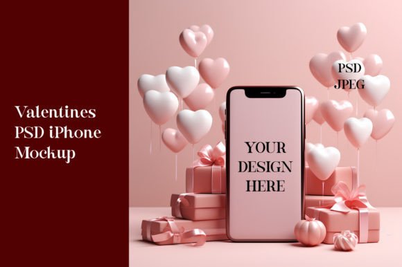 Download Valentine Smartphone Mockup, PSD IPhone - Premium Resources