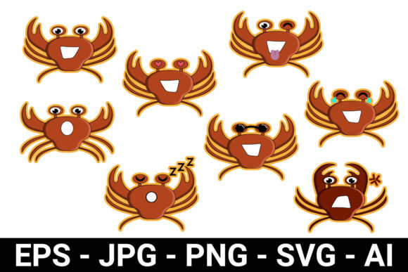Download Set Crab Expression Perfect for Design - Premium Bundle