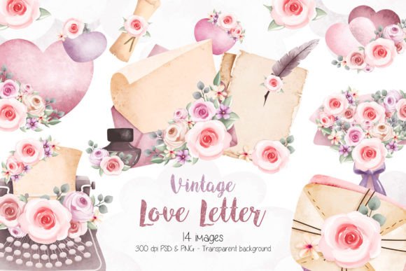 Download Vintage Love Letter Clipart - Love letter clipart Collection
