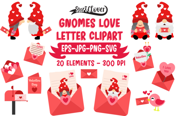 Download Gnomes Love Letter Clipart - Love letter clipart Collection