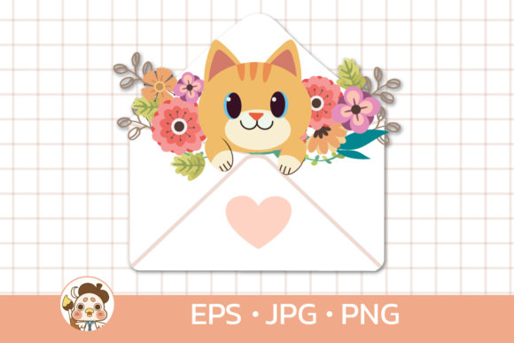 Download Cat in Love Letter Clipart - Love letter clipart Collection