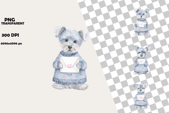 Download Cute Puppy Love Letter Clipart Set - Love letter clipart Collection