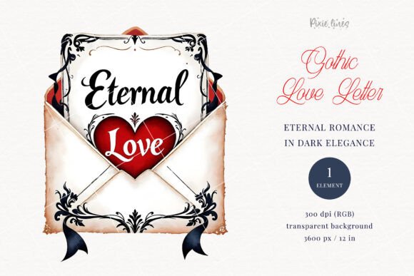 Download Gothic Vintage Love Letter Clipart - Love letter clipart Collection