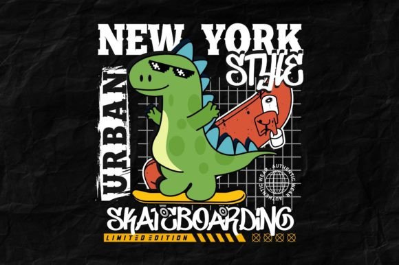 Download Skateboard Dinosaur Urban T Shirt Print - Premium Resources